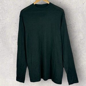 NWT Samsoe 50% Merino Wool‎ 50% Bamboo Green Lightweight Sweater Mens Size Large